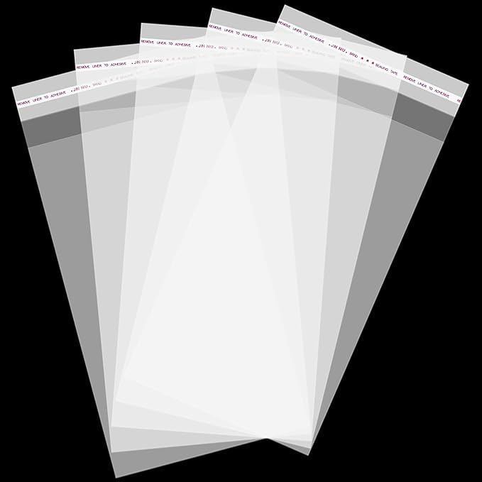 Self Sealing Cellophane Bags Self Adhesive, 3x5 Inches 240pcs Clear Resealable Cellophane Bags for Packaging Cookies, Party Favors, Products, Candy