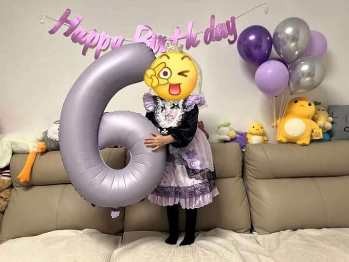 Lilac Number 8 Balloon 40 Inch, Lavender 8 Balloon Number, 8th Birthday Decorations, Lilac Mauve Party Supplies for Boys Girls