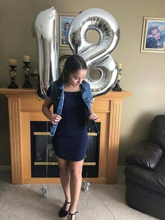 Silver Number 8 Balloon 40 Inch, 8 Balloon Number, 8th Birthday Decorations, Silver Party Supplies for Boys Girls