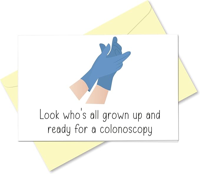 Funny Colonoscopy Birthday Card, Humorous 50th 60th 70th Birthday Card, Getting Old Bday Card, Hilarious Turning 50th Birthday Card, dad mom Old Age Joke birthday card