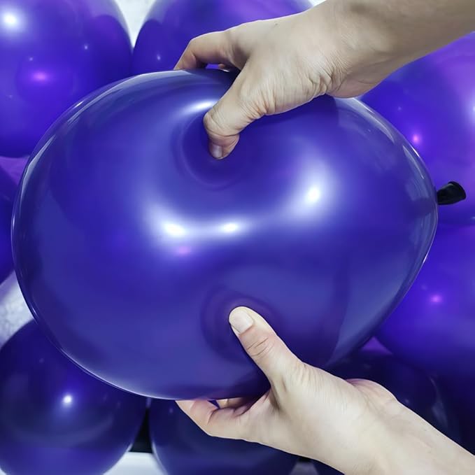 400 Pcs Dark Purple Balloons 12 Inch Round Helium Purple Bulk Latex Balloon for Wedding Graduation Birthdays Christmas Party Decorations