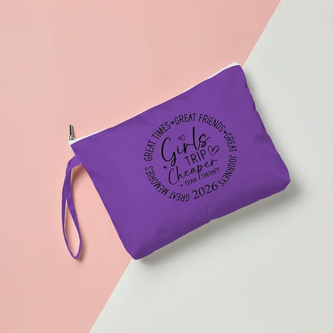 Fokongna Girls Trip Gifts Wet Bag Wet Dry Bag Beach Bag Favors for Swimsuit Toiletry Bag Travel Essentials For Women, Beach Travel Gym Wet Dry Bag for Swimsuit Dirty Diaper Bag. Purple