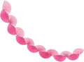 Pink Paper Fan Garland - Paper Fan Garland Party Decorations - Perfect for Birthday Parties, Holiday Decorations, Family Gatherings, Weddings and More (Pink)