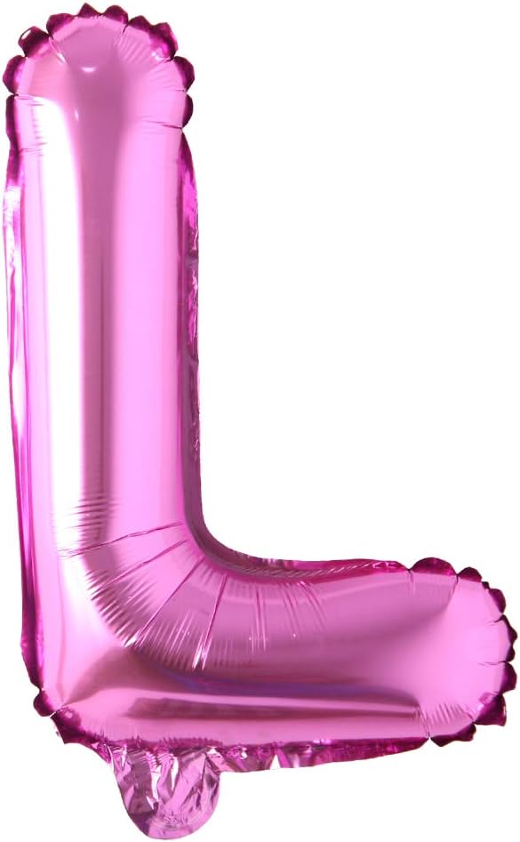 16" inch Single Rose Red Alphabet Letter number Balloons Aluminum Hanging Foil Film Balloon Wedding Birthday party decoration banner Air Mylar Balloons (16 inch Rose Red L)