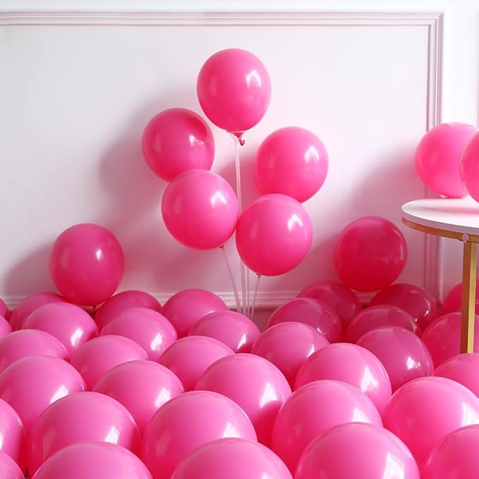 147Pcs Royal Blue and Pink Balloon Garland Arch Kit, Light Blue Pink Hibiscus Latex Balloons with Artificial Palm Leaves for Summer Tropical Hawaii Cartoon Birthday Party Decoration