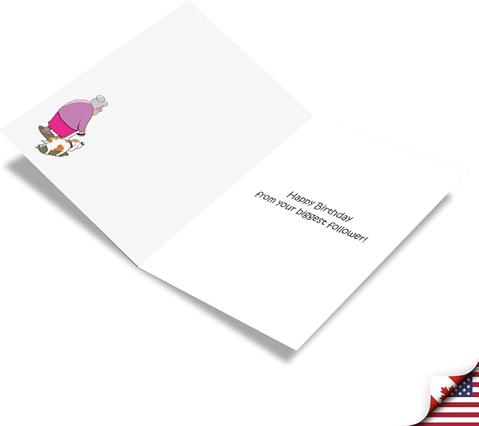 NobleWorks - 1 Hilarious Greeting Card for Birthday - Funny Birthday Cartoon, Comic Notecard - Fly Post C2451BDG