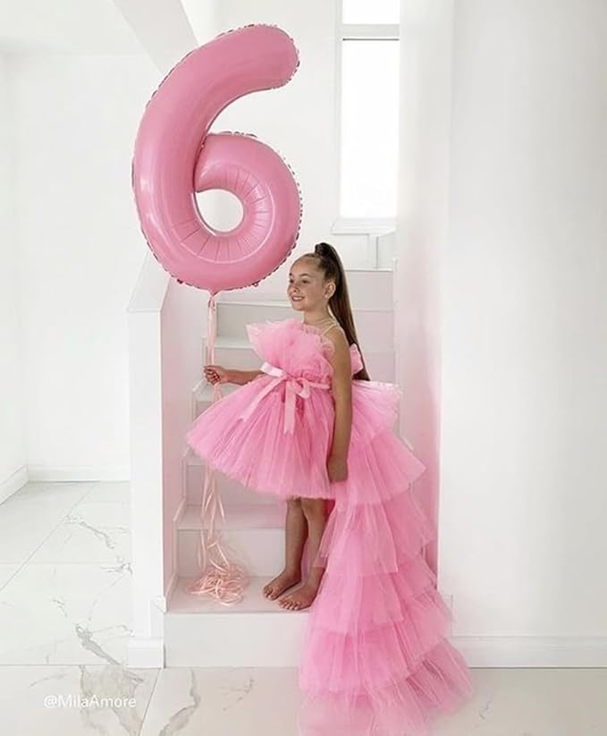 2 Numbers Balloon 40 Inch Pearl Pink Two Balloon Number Birthday Decor, 2nd 12 21st Party Celebration Decorations Graduations Wedding Baby Shower