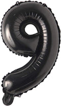 16" inch Single Black Alphabet Letter number Balloons Aluminum Hanging Foil Film Balloon Wedding Birthday party decoration banner Air Mylar Balloons (16 inch Black 9)