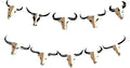 Hooqict Western Cowboy Rodeo Party Banner Western Birthday Party Decorations Bull Skull Banner Western Happy Birthday Banner Garland for Wild West Country Birthday Decorations
