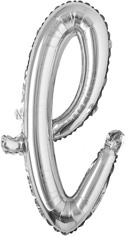 18 inch silver lowercase Happy Birthday Balloon Letter Ballon Wedding Balloon Birthday Party Decorations Kid Adult Name Baloon (18 inch Silver l)