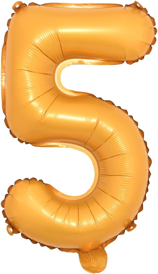16" inch Single Orange Alphabet Letter Number Balloons Aluminum Hanging Foil Film Balloon Wedding Birthday Party Decoration Banner Air Mylar Balloons (16 Inch Orange 5)
