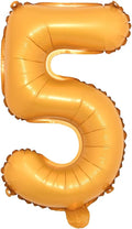 16" inch Single Orange Alphabet Letter Number Balloons Aluminum Hanging Foil Film Balloon Wedding Birthday Party Decoration Banner Air Mylar Balloons (16 Inch Orange 5)