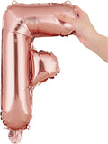 Restaurantware-Balloonify 16 Inch Letter Balloon, 1 Alphabet Party Balloon - Letter F, Self-Sealing, Rose Gold Foil Mylar Finish, Hanging Loop, Decoration For Birthday, Wedding, Or Graduation