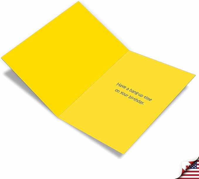 NobleWorks - 1 Large Happy Birthday Card with Envelope (8.5 x 11 Inch) - Funny Cartoon Humor (Buyer Discretion Advised) - Bangkokless J8394BDG