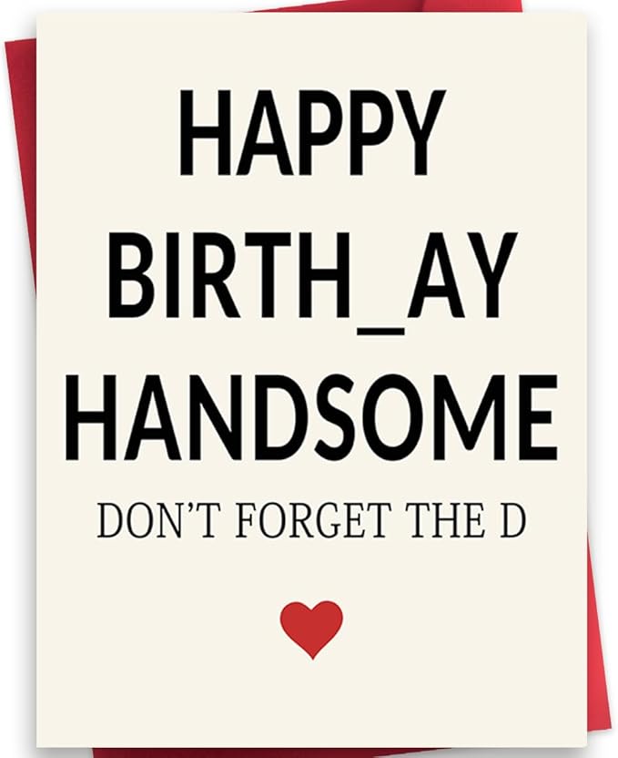 Birthday Decorations for Men, Funny Birthday Gifts for Men Him, Boyfriend Gifts for Bday, Husband Birthday Card