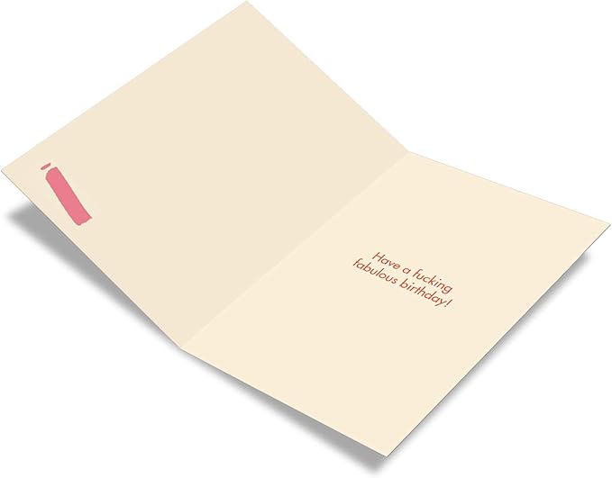 NobleWorks - 1 Sassy Happy Birthday Card Funny - Hilarious Grown-Up Card for Women, Wife, Stationery Humor - You are Fabulous C6409BDG