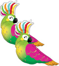 Set of 2 Tropical Parrot Jumbo 31" Foil Party Balloons