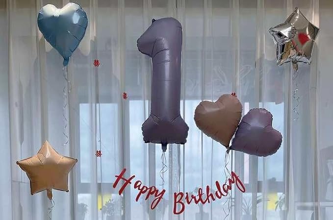 Lilac Number 3 Balloon 40 Inch, 3rd Birthday Celebration Supplies for Girls Boys Women Men, 3 Balloon for Girls Boys Theme Party