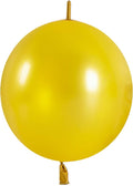 IN-JOOYAA 6 Inch Pearlescent Gold Latex Link Balloon 100 Pcs Quick Linkable Balloon for Party Decoration