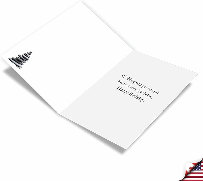 NobleWorks Funny Birthday Greeting Card with 5 x 7 Inch Envelope for Men and Women (1 Card) Meditation Bday, Inner Peace Rush C10253BDG