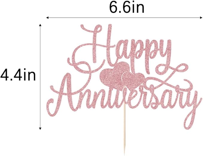Happy Anniversary Cake Topper - Company Anniversary,Wedding Wedding Anniversary,Birthday Party Selected Decoration Supplies