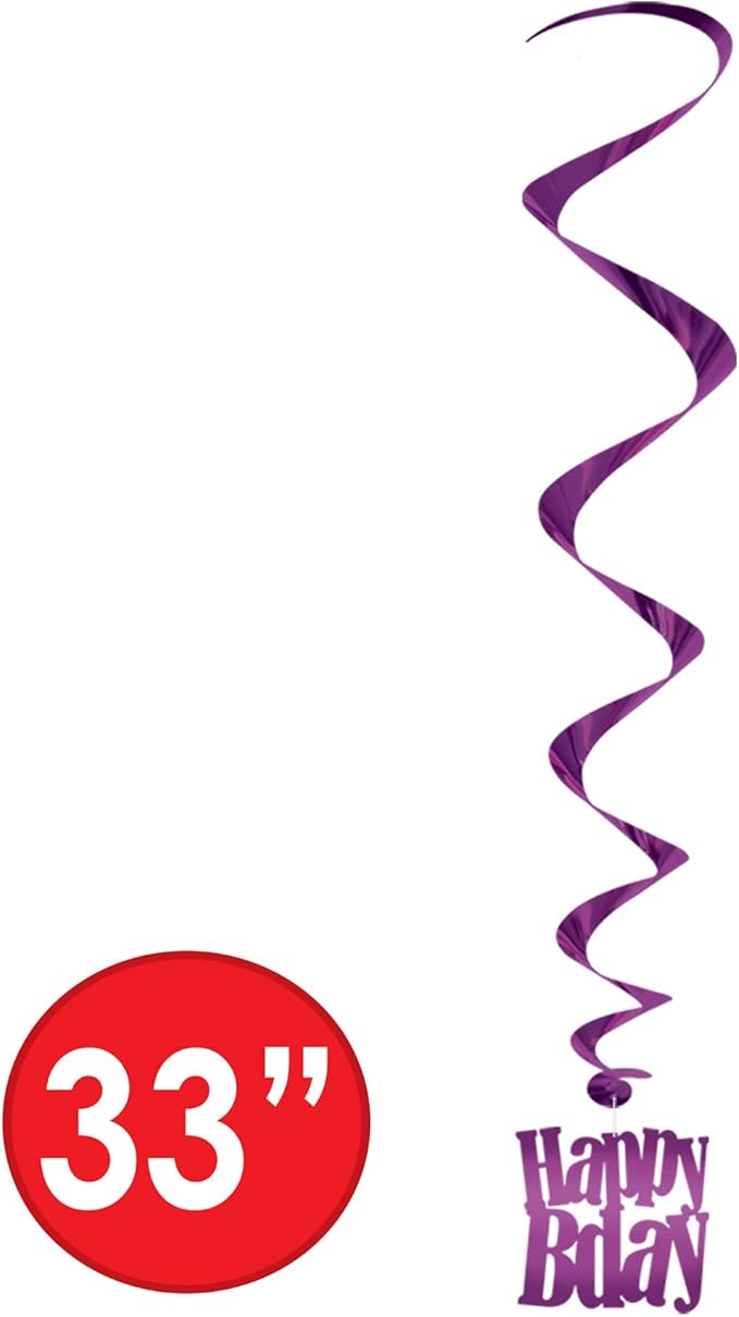 Beistle Happy Birthday Whirls Party Accessory