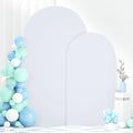 Arch White Cover Spandex Arch Cover Set of 2 Arches Covers Stretchy Backdrop Wedding Arched Covers Fabric Chiara Backdrop Covering 7.2FT 6FT for Baby Shower Birthday Banquet Decorations