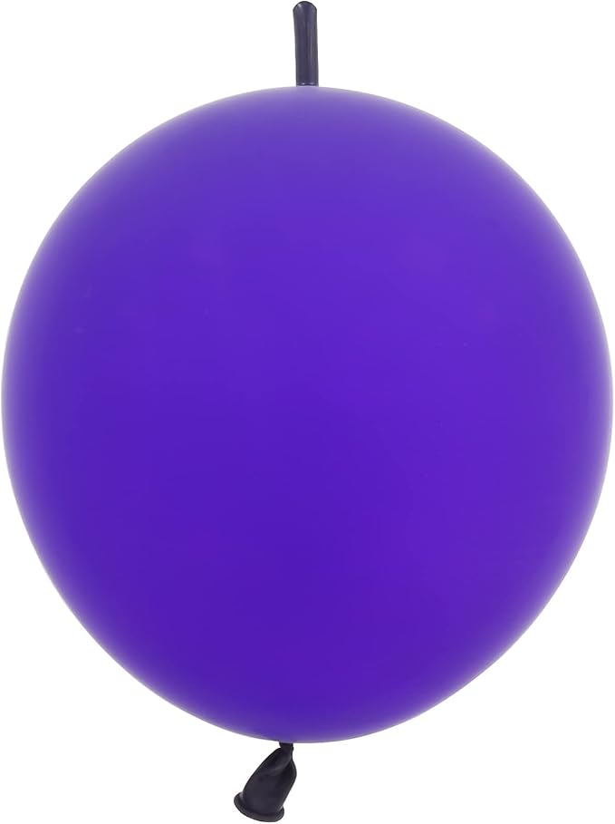 IN-JOOYAA 6 Inch Purple Latex Link Balloon 100 Pcs Quick Link Balloons for Party Decoration