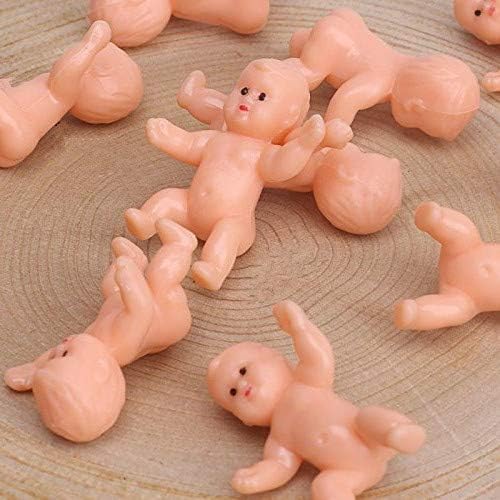 Mini Plastic Babies for Mardi Gras Party Favor Decorations Baby Shower Party Game Ice Cube Game (1.2" 60pcs, Latin)