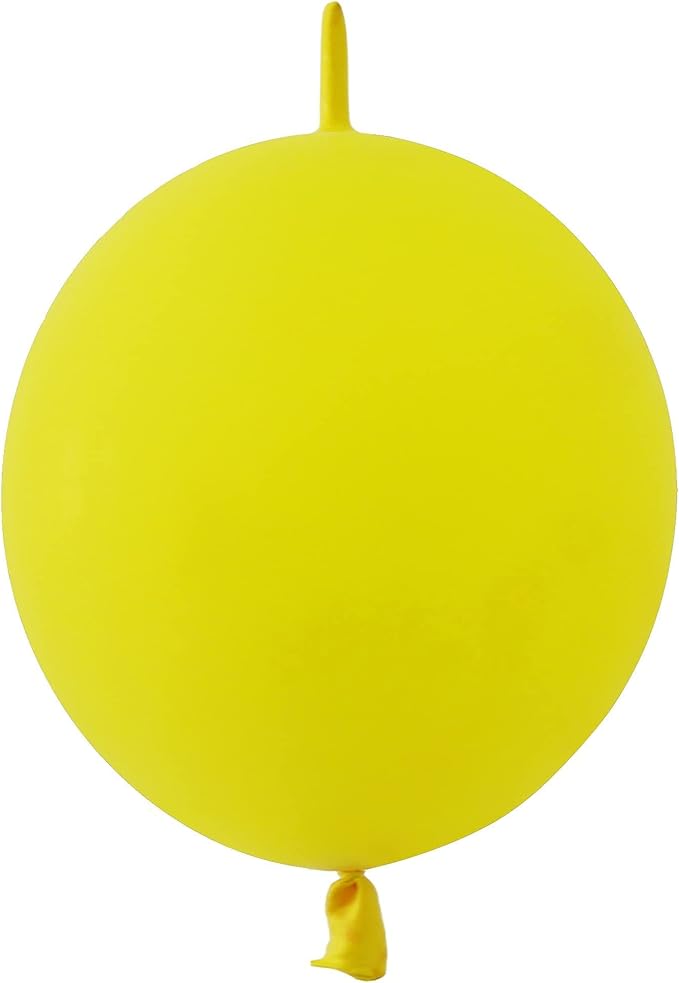 IN-JOOYAA 6 Inch Yellow Latex Link Balloon 100 Pcs Quick Link Balloons for Party Decoration