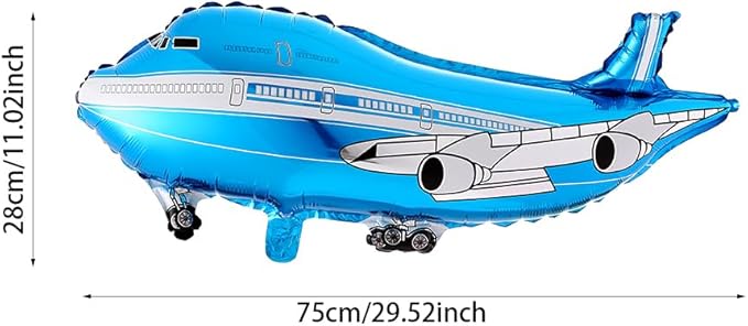 PageebO Travel Themed Party Balloon Arch Kit 131pcs Dusty Blue Coffee Balloon with Globe Plane Aluminium Balloon for Time Flies 1st Birthday Party Retirement Farewell Party Decorations