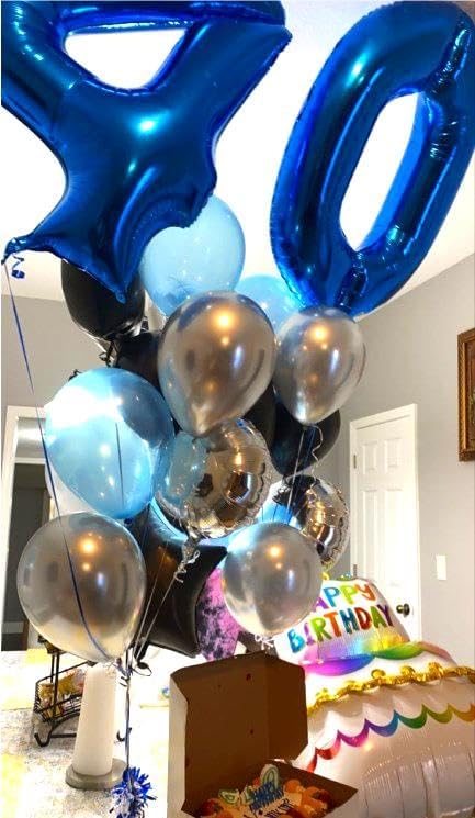 Giant Navy Blue 14 41 Balloon Number 40 Inch, 14 41 Number Balloons Birthday Supplies, 14 41 Year Old Birthday Party Celebration, 14 41 Balloons Graduations Anniversary Decorations