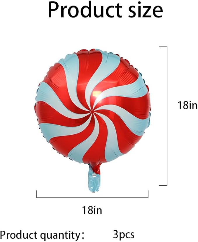 Candy Balloons Christmas Balloons Windmill Balloon Red Windmill Candy Balloon for Christmas Party Birthday Party Supplies Decorations Xmas New Year Party Decorations Ballons Party 3pcs