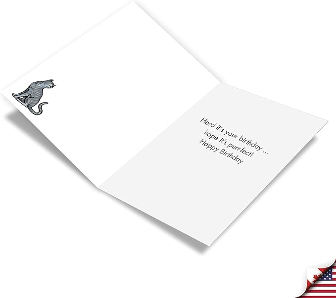 NobleWorks -1 Funny Birthday Greeting Card w/ 5x7 Envelope For Men, Women - Bday Herd Anything C9285BDG-UA