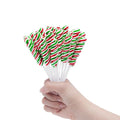 Christmas Lollipops Candy - Individually Wrapped Holiday Twisty Lollipops Bulk - Christmas Themed Red and Green Suckers for Stocking Stuffers, Party Favor, Cherry Flavor, 30 Pack