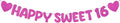 Fulmoon Pre Strung Happy Sweet 16 Banner Glitter Sixteenth Birthday Party Decorations 16th Party Sign Sweet 16 Party Decorations for Birthday Party Bachelorette Party(Hot Pink)