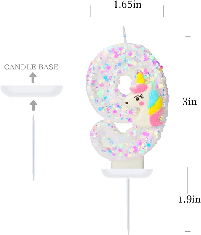 Cake Decorations- Number 9 Candle, Birthday Candles for Cake, Birthday Party Supplies, Birthday Cake Topper, Cartoon Theme Party Favors