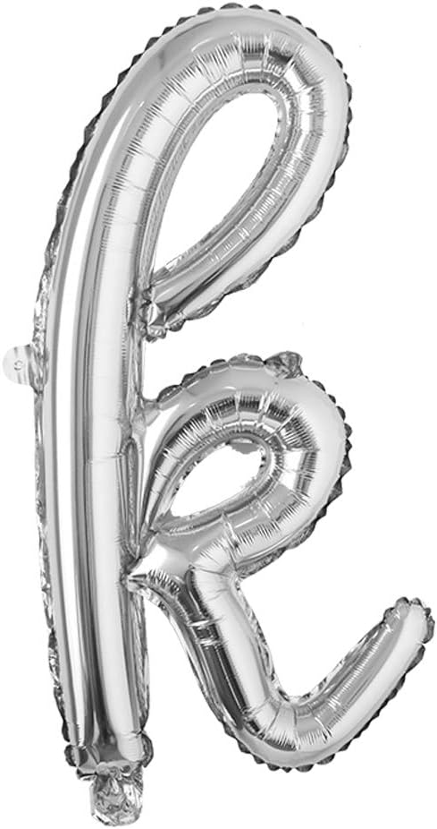 18 inch silver lowercase Happy Birthday Balloon Letter Ballon Wedding Balloon Birthday Party Decorations Kid Adult Name Baloon (18 inch Silver k)