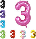 40 Inch Large Foil Helium Number Balloon Birthday Wedding Party 0-9 (Pink, 3)