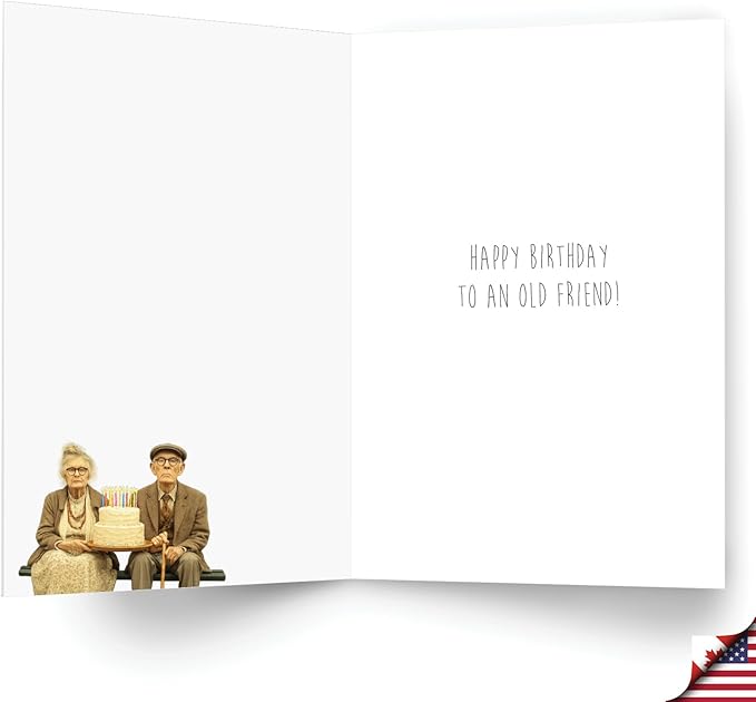 NobleWorks Funny Birthday Paper Card (Friend, Friend) with 5 x 7 Inch Envelope (1 Card) Bday Young And Poor C11062BDG