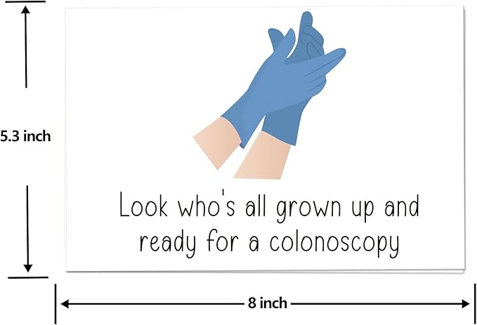 Funny Colonoscopy Birthday Card, Humorous 50th 60th 70th Birthday Card, Getting Old Bday Card, Hilarious Turning 50th Birthday Card, dad mom Old Age Joke birthday card
