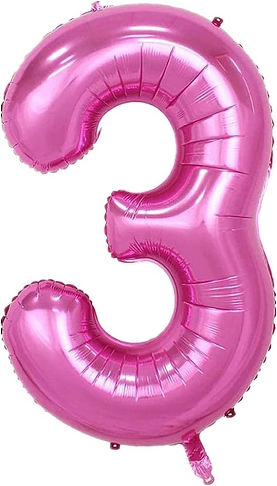 40 Inch Large Foil Helium Number Balloon Birthday Wedding Party 0-9 (Pink, 3)