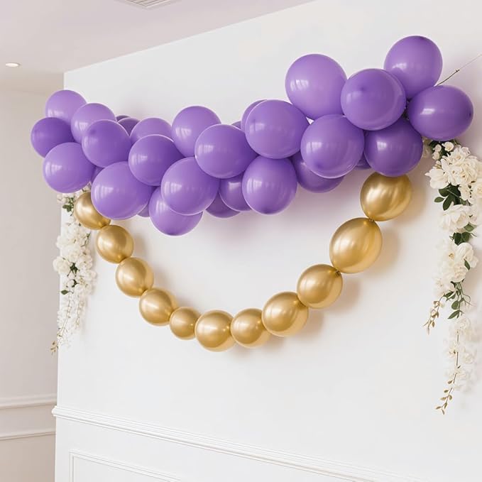400 Pcs Purple Balloons 12 Inch Dark Purple Bulk Latex Balloon for Birthdays Weddings Party Decorations