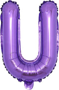 16 inch Purple Alphabet Letter and Number Balloons Set Package, Aluminum Hanging Foil Film Banner Mylar Balloon for Birthday Party Decoration Custom Word (A-Z, 0-9) (16 Inch Purple U)