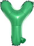 16 inch Green Alphabet Letter and Number Balloons Set Package, Aluminum Hanging Foil Film Banner Mylar Balloon for Birthday Party Decoration Custom Word (A-Z, 0-9) (16 inch Green Y)