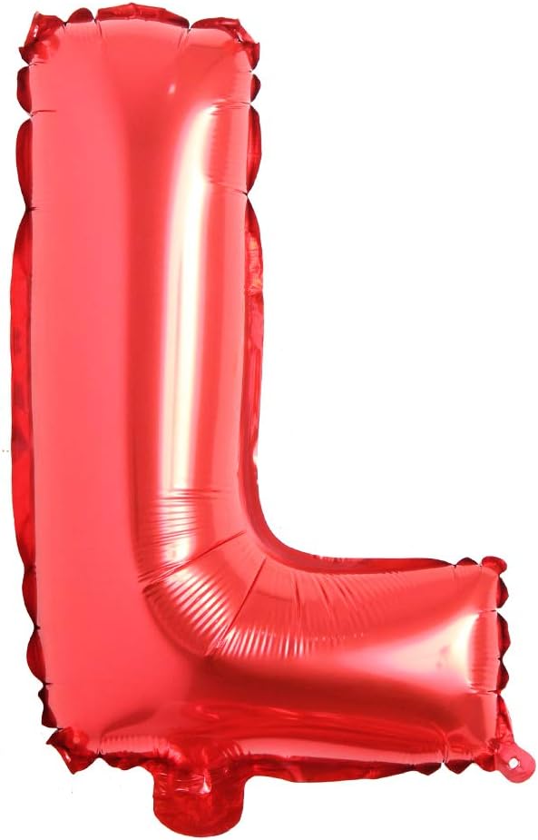 40 inch Red big size Number Letter alphabet Foil Helium Float Balloons Birthday Wedding Party Celebration decoration Air ball (40 INCH Red L)