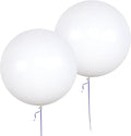 AZOWA 24 Inch White Balloon 10 Large Latex Balloons for Party Wedding Birthday Baby Shower Decoration (White, 10 Pcs)