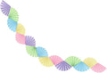 Macaron Paper Fan Garland - Paper Fan Garland Party Decorations - Perfect for Birthday Parties, Holiday Decorations, Family Gatherings, Weddings and More (Macaron)
