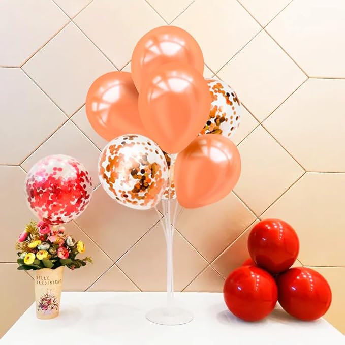 Rose Gold Balloon Stand Centerpiece Table Decorations for Birthday Anniversary Engagement Wedding Bridal Shower Graduation Mother's Day Party Decorations New Years Eve 2026(Rose gold set4)