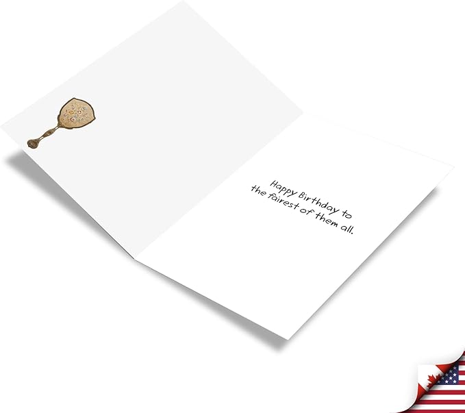 NobleWorks - 1 Hilarious Happy Birthday Card - Funny Old Woman Humor, Celebrate Birthdays - Haunted Mirror C3539BDG